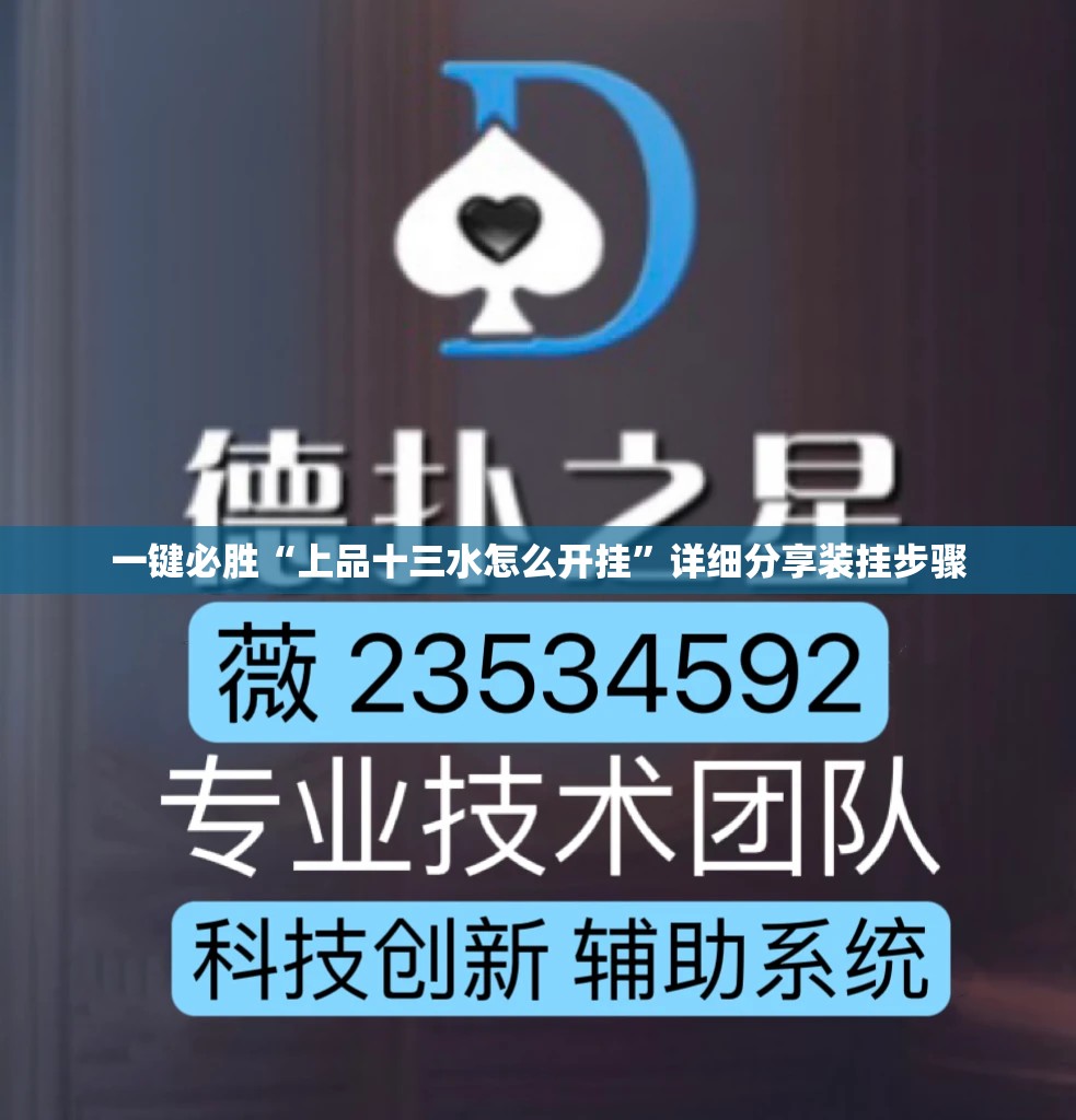 一键必胜“上品十三水怎么开挂”详细分享装挂步骤