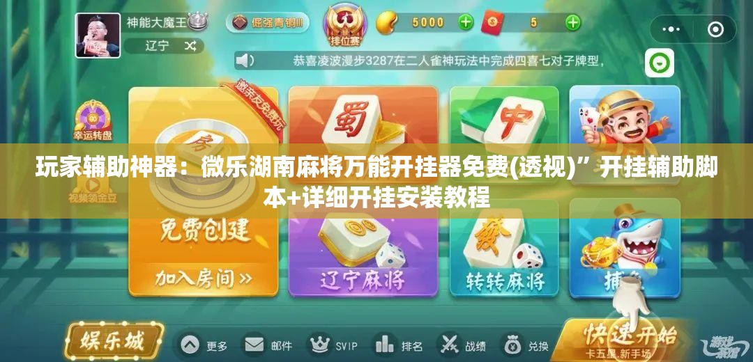 玩家辅助神器：微乐湖南麻将万能开挂器免费(透视)	”开挂辅助脚本+详细开挂安装教程