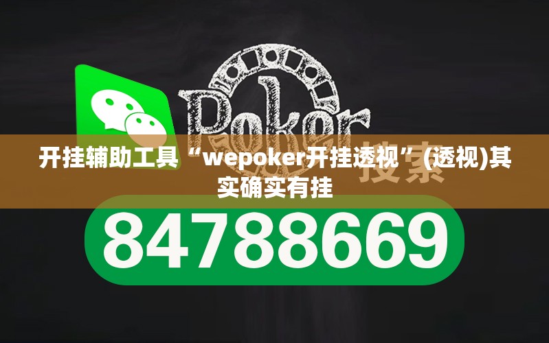 开挂辅助工具“wepoker开挂透视”(透视)其实确实有挂