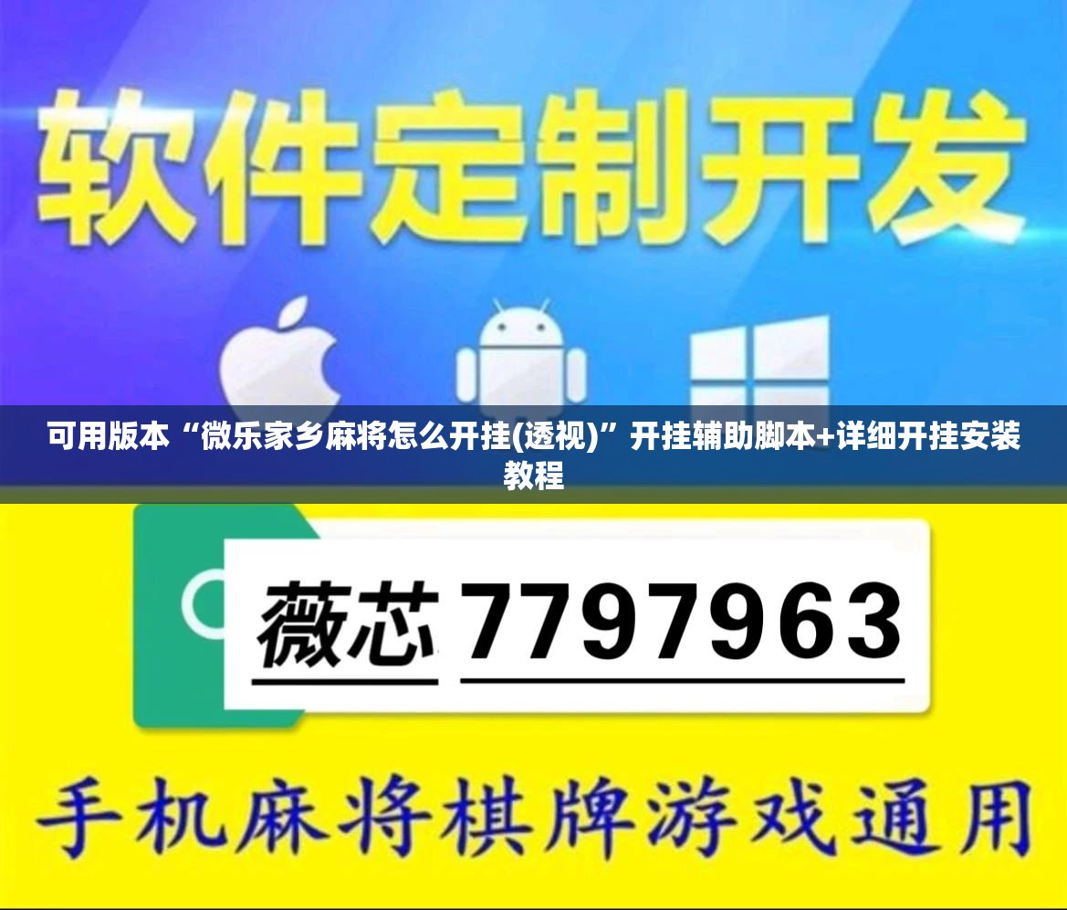 可用版本“微乐家乡麻将怎么开挂(透视)”开挂辅助脚本+详细开挂安装教程