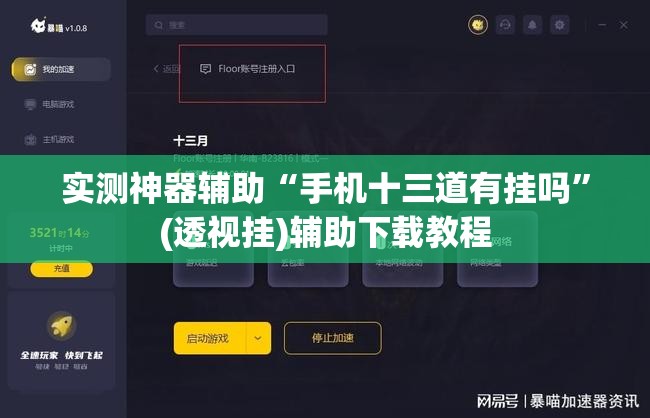 实测神器辅助“手机十三道有挂吗”(透视挂)辅助下载教程