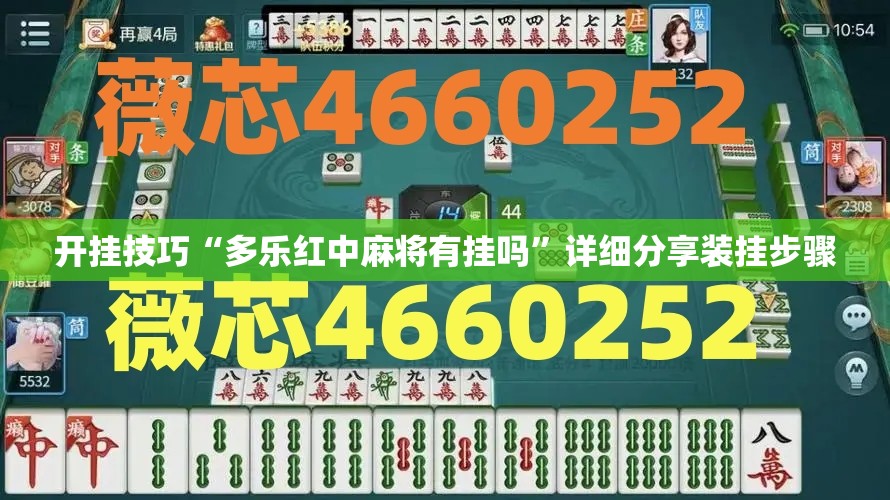 开挂技巧“多乐红中麻将有挂吗”详细分享装挂步骤
