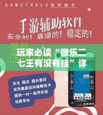 玩家必读“微乐二七王有没有挂”详细分享装挂步骤
