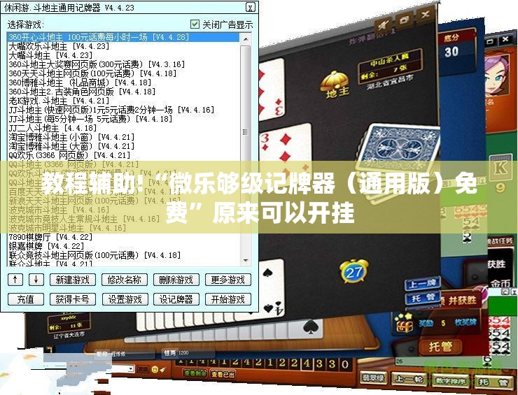 教程辅助!“微乐够级记牌器（通用版）免费”原来可以开挂