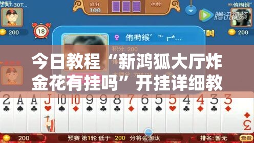 今日教程“新鸿狐大厅炸金花有挂吗”开挂详细教程