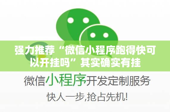 强力推荐“微信小程序跑得快可以开挂吗”其实确实有挂