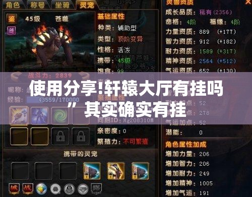 使用分享!轩辕大厅有挂吗”其实确实有挂