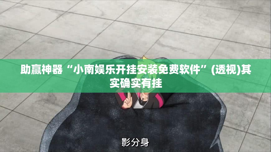 助赢神器“小南娱乐开挂安装免费软件”(透视)其实确实有挂