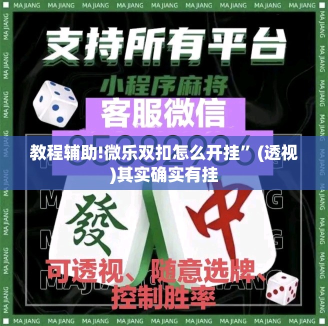 教程辅助!微乐双扣怎么开挂”(透视)其实确实有挂