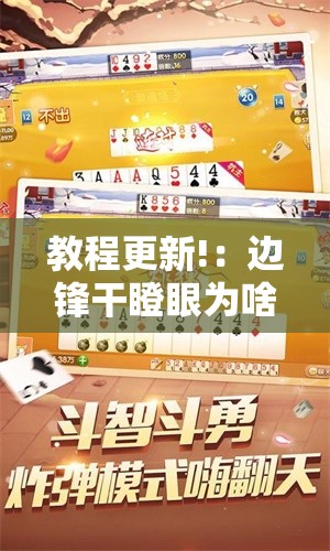 教程更新!：边锋干瞪眼为啥有人牌一直好”开挂详细教程