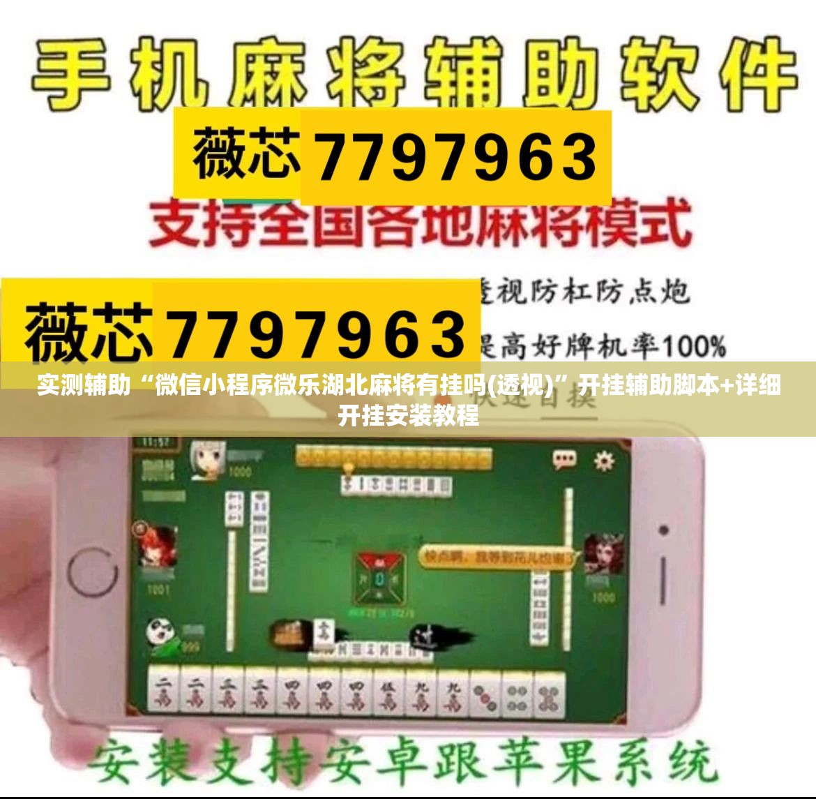 实测辅助“微信小程序微乐湖北麻将有挂吗(透视)”开挂辅助脚本+详细开挂安装教程