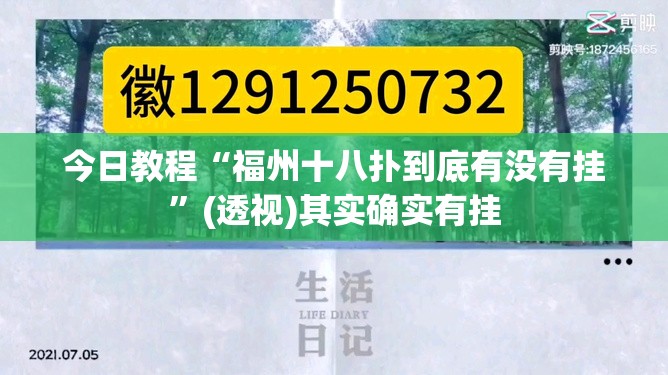 今日教程“福州十八扑到底有没有挂	”(透视)其实确实有挂