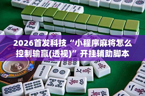 2026首发科技“小程序麻将怎么控制输赢(透视)”开挂辅助脚本+详细开挂安装教程