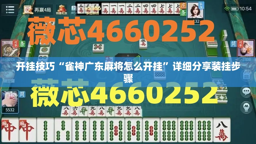 开挂技巧“雀神广东麻将怎么开挂”详细分享装挂步骤