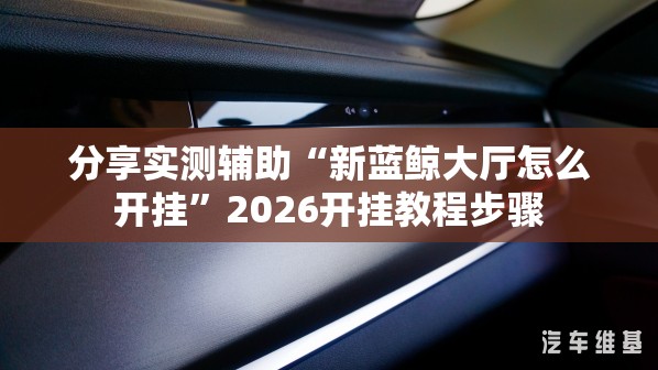 分享实测辅助“新蓝鲸大厅怎么开挂”2026开挂教程步骤