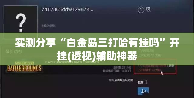 实测分享“白金岛三打哈有挂吗”开挂(透视)辅助神器