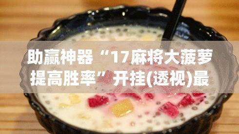 助赢神器“17麻将大菠萝提高胜率”开挂(透视)最新辅助详细