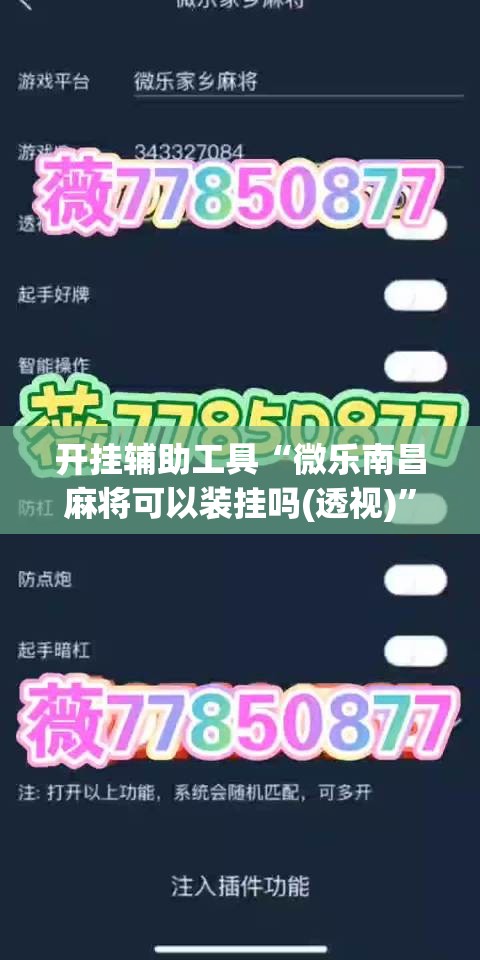 开挂辅助工具“微乐南昌麻将可以装挂吗(透视)”开挂辅助脚本+详细开挂安装教程