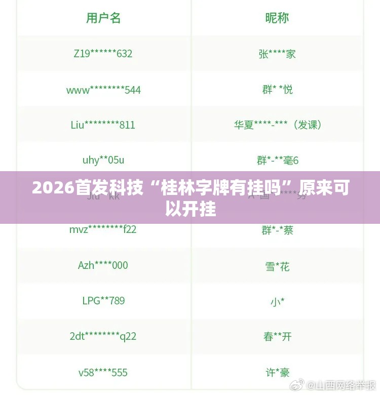 2026首发科技“桂林字牌有挂吗”原来可以开挂