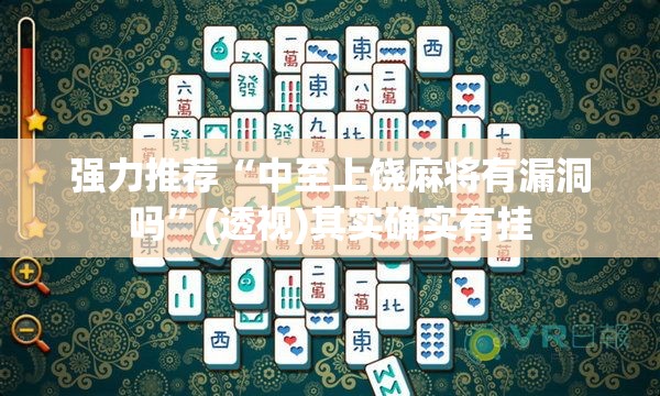 强力推荐“中至上饶麻将有漏洞吗”(透视)其实确实有挂