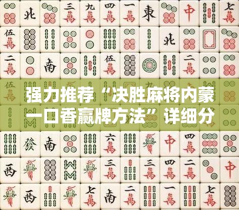 强力推荐“决胜麻将内蒙一口香赢牌方法	”详细分享装挂步骤