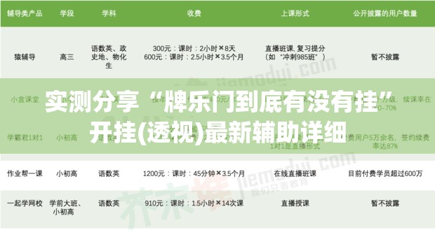 实测分享“牌乐门到底有没有挂”开挂(透视)最新辅助详细