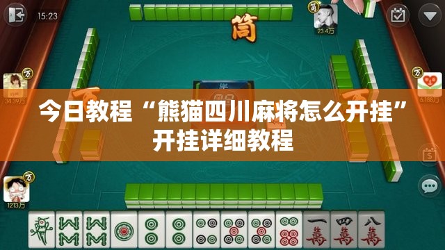 今日教程“熊猫四川麻将怎么开挂”开挂详细教程
