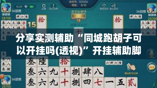 分享实测辅助“同城跑胡子可以开挂吗(透视)	”开挂辅助脚本+详细开挂安装教程