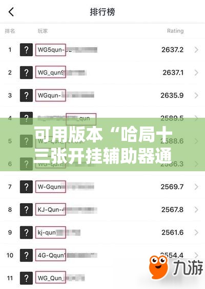 可用版本“哈局十三张开挂辅助器通用版”2026开挂教程步骤