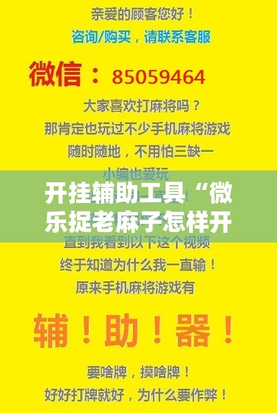 开挂辅助工具“微乐捉老麻子怎样开挂	”开挂详细教程