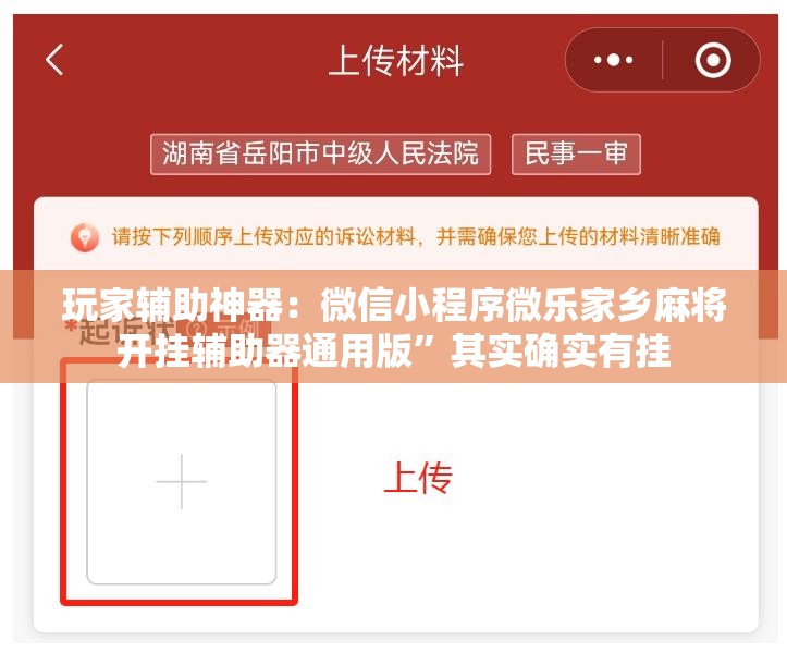 玩家辅助神器：微信小程序微乐家乡麻将开挂辅助器通用版”其实确实有挂